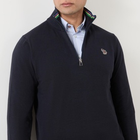 Half-Zip Zebra Logo Sweatshirt