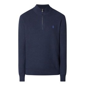 Polo Ralph Lauren Mesh-Knit Quarter-Zip Sweater