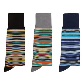 Three-Pack Signature Striped Socks