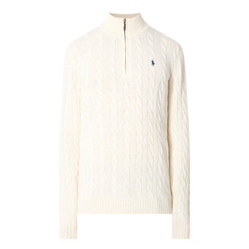 Cable Knit Half-Zip Sweater