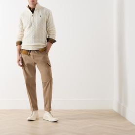 Cable Knit Half-Zip Sweater