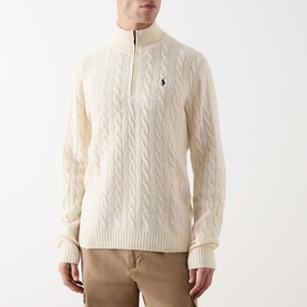 Cable Knit Half-Zip Sweater