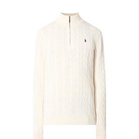 Cable Knit Half-Zip Sweater