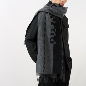 Wool Monogram Scarf