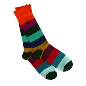Colour Block Stripe Socks