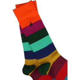 Colour Block Stripe Socks