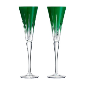 Two-Piece New Year Firework Champagne Flutes Set