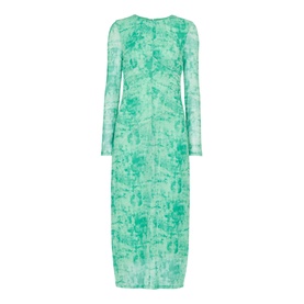 Brushwork Printed Dress