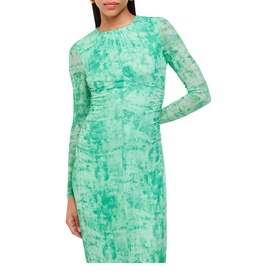 Brushwork Printed Dress