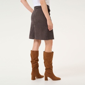 Vera Corduroy Mid-Rise Skirt