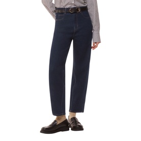 Stretch High-Rise Barrel Straight-Leg Jeans