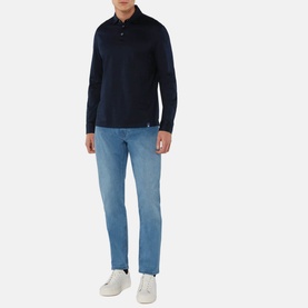 Logo Long-Sleeved Polo Shirt