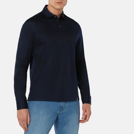 Logo Long-Sleeved Polo Shirt