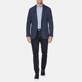 Micro Structure Single-Breasted Jacket