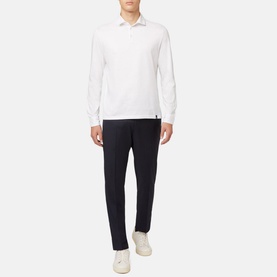 Logo Long-Sleeved Polo Shirt
