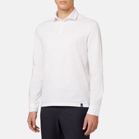 Logo Long-Sleeved Polo Shirt
