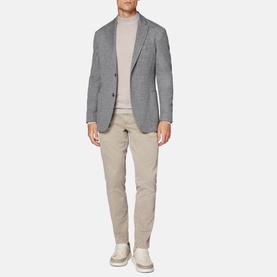 Micro Structure Single-Breasted Jacket