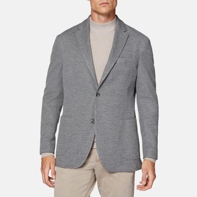 Micro Structure Single-Breasted Jacket
