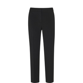 Whistles Lily Cigarette Cropped Trousers in black, slim cigarette leg, cropped length, clean waistband finish