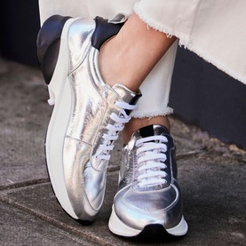 Metallic Low-Top Trainers