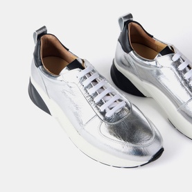 Metallic Low-Top Trainers