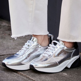 Metallic Low-Top Trainers