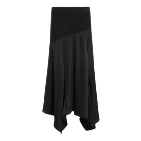 Pia Asymmetric Satin Skirt