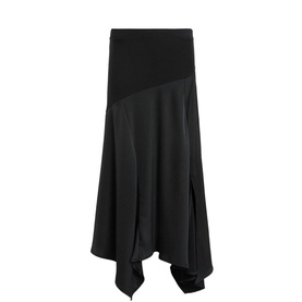 Pia Asymmetric Satin Skirt