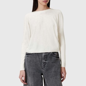 Julieana Cropped Wool Wrap Sweater