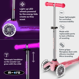 Mini Micro Glow LED Scooter