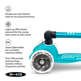 Mini Micro Foldable LED Scooter