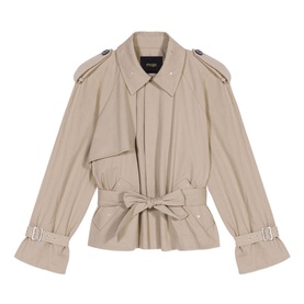 Belted Cropped Trench Coat