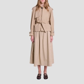 Belted Cropped Trench Coat