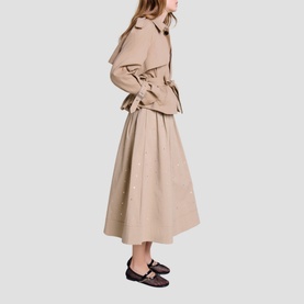 Belted Cropped Trench Coat