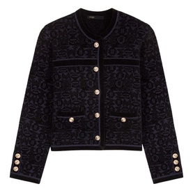 Gold-Tone Button Cardigan