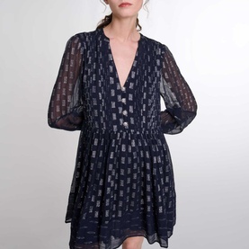 Gold Print Mini Dress