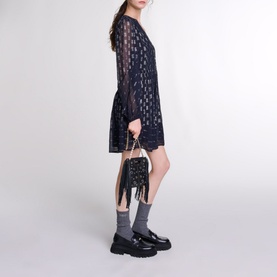 Gold Print Mini Dress