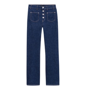 Mid-Rise Straight-Leg Jeans