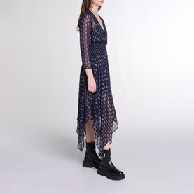 Asymmetrical Logo Dress