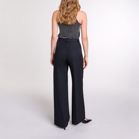 Pleated Wide-Leg Trousers