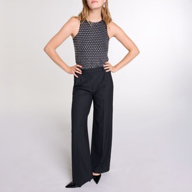Pleated Wide-Leg Trousers