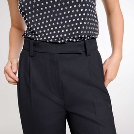 Pleated Wide-Leg Trousers