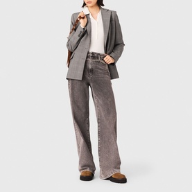 Chain Belt Wide Leg Jeans