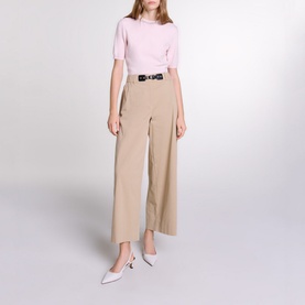 Wide-Leg Cropped Trousers