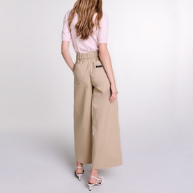 Wide-Leg Cropped Trousers