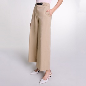 Wide-Leg Cropped Trousers