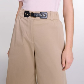 Wide-Leg Cropped Trousers