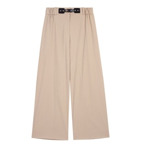 Wide-Leg Cropped Trousers
