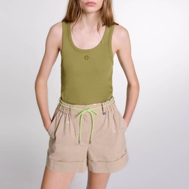 Ribbed Logo Tank Top