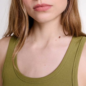 Ribbed Logo Tank Top